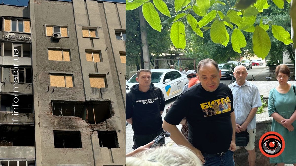 Мешканці пошкодженого російською атакою будинку на Коновальця в Івано-Франківську скаржаться на затримку ремонту