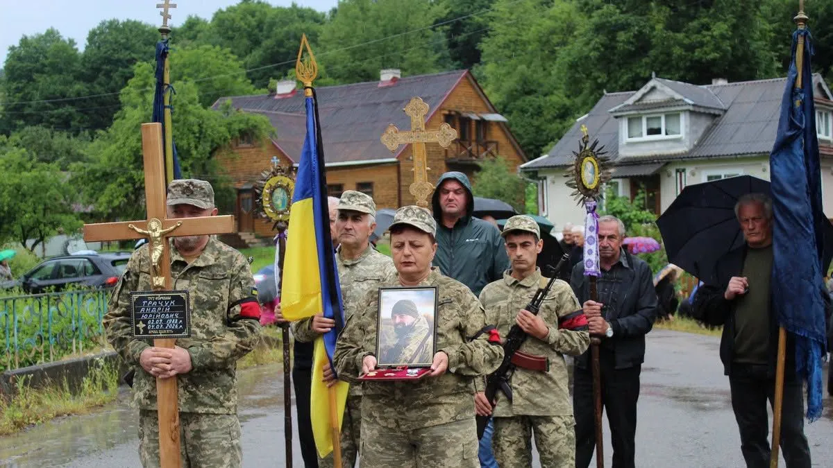 Похорон воїна Андрія Трачука з Делятина
