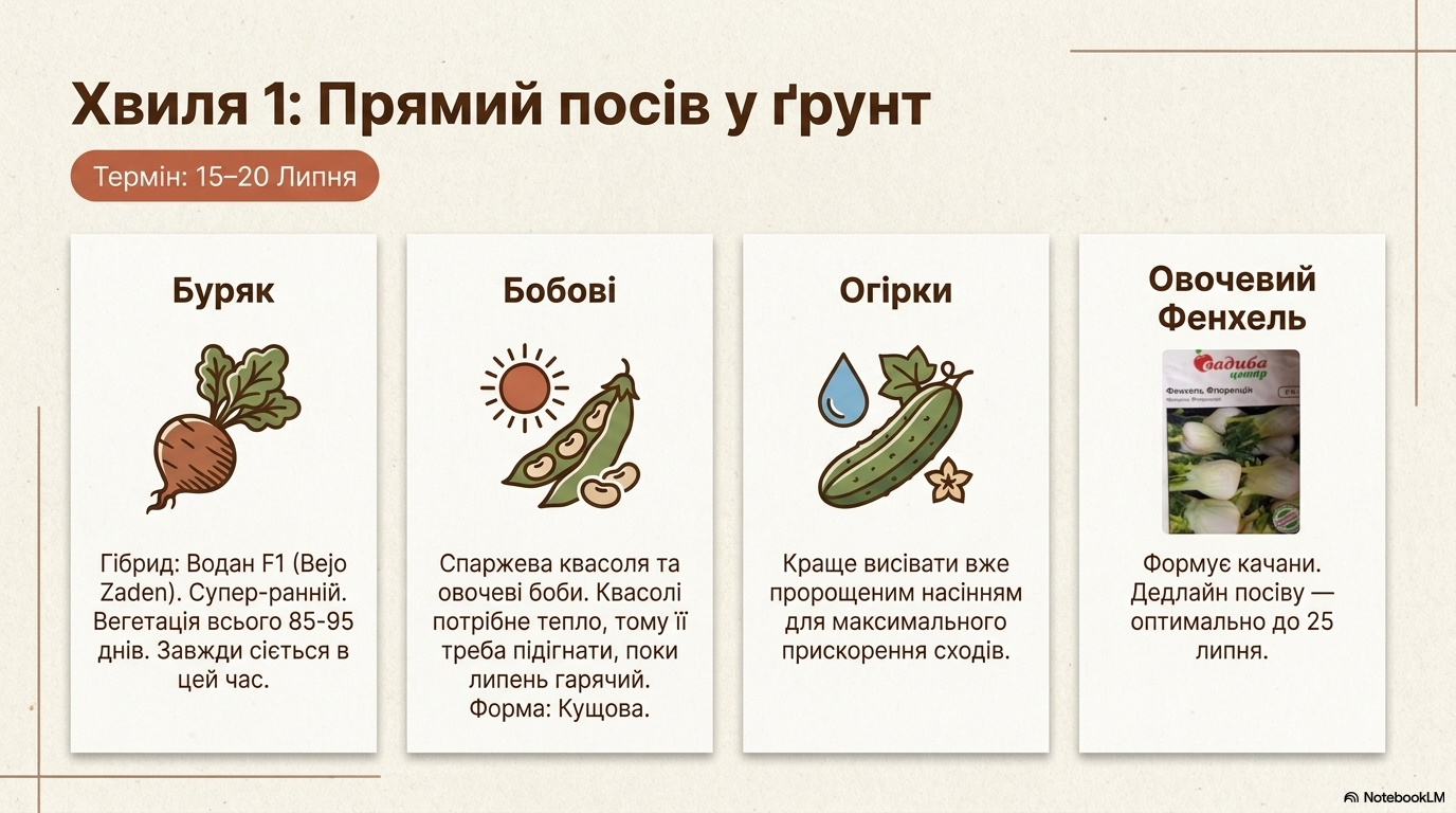 Друге дихання городу: що встигнути посіяти в липні, щоб мати урожай до заморозків 1