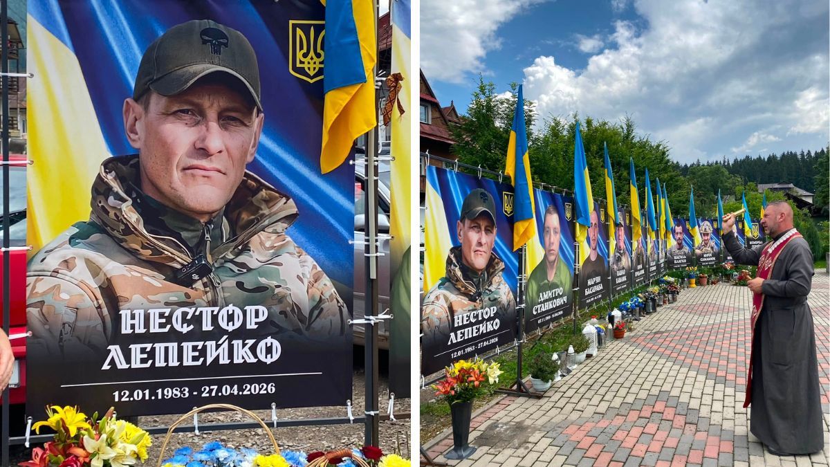 освятили пам’ятний банер на честь полеглого Нестора Лепейка