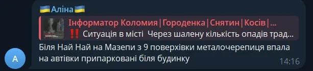 Негода наробила лиха у Коломиї: повалені дерева, пошкоджені авто, затоплені вулиці та зірвані дахи 1