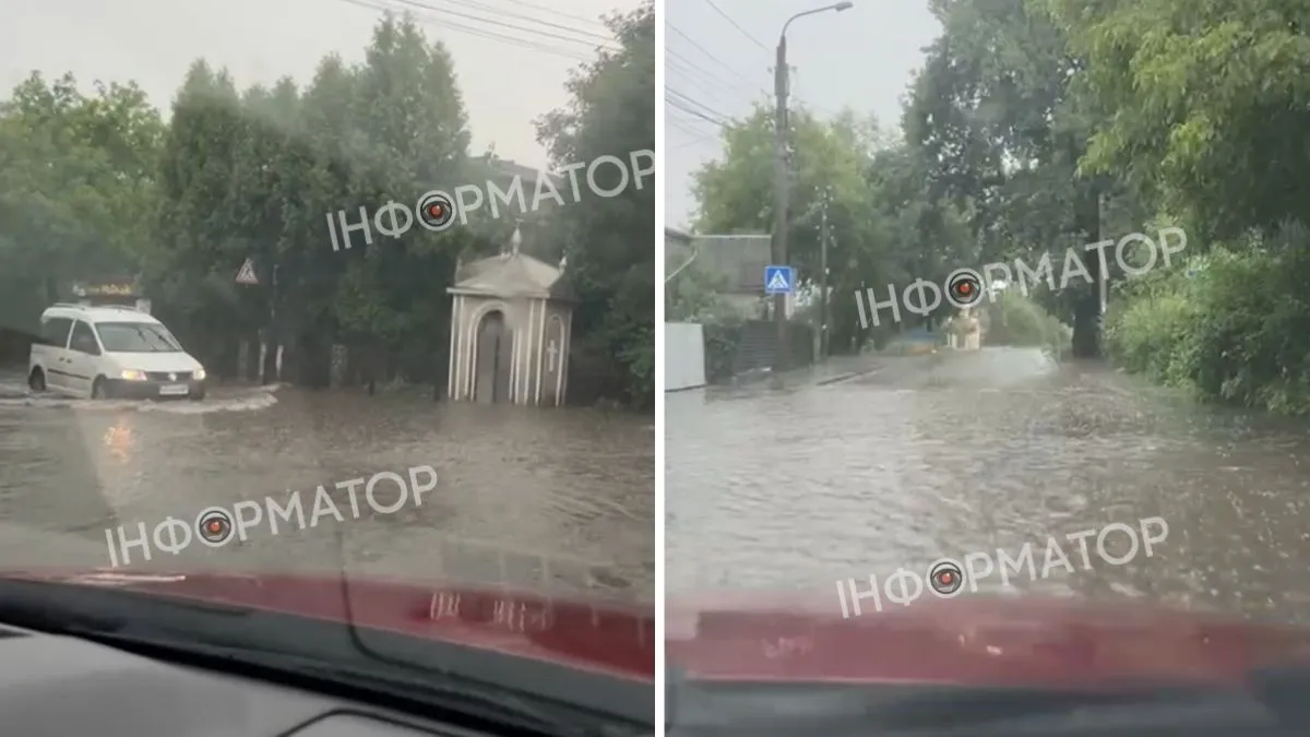 Негода наробила лиха у Коломиї: повалені дерева, пошкоджені авто, затоплені вулиці та зірвані дахи 6
