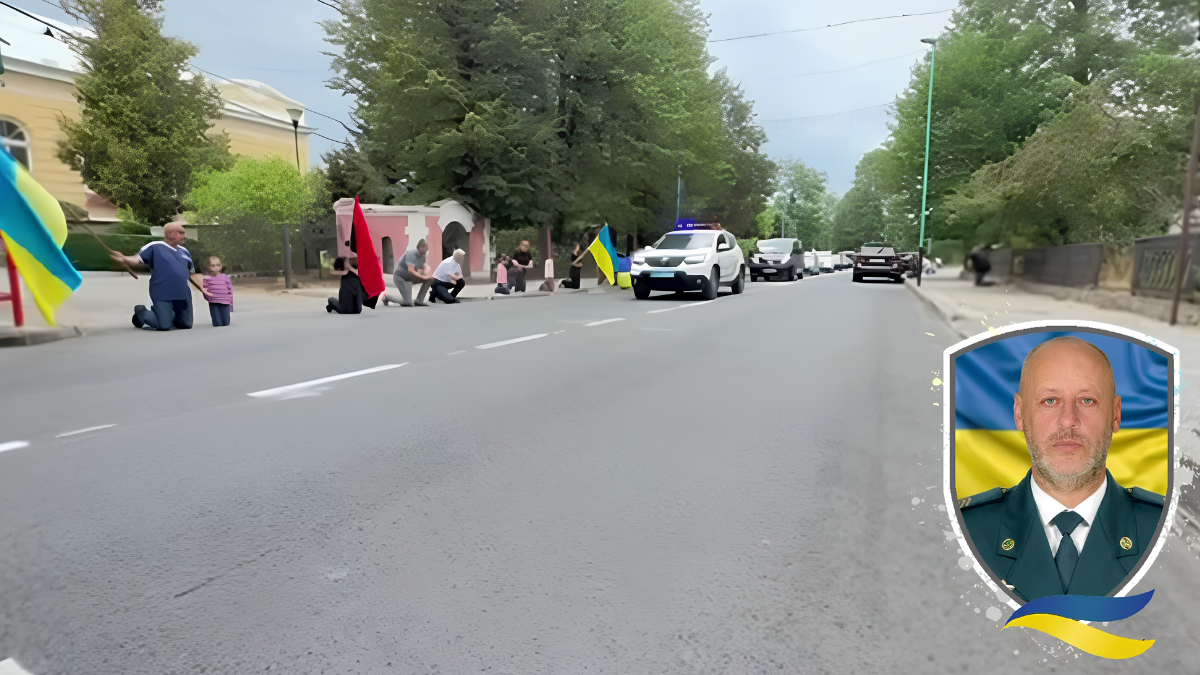 До Надвірної прибув скорботний кортеж померлого воїна Валентина Сухоручка