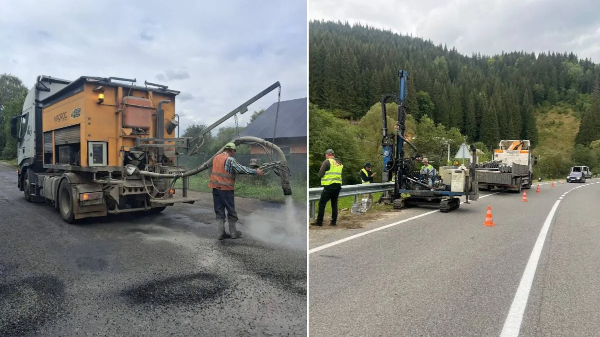 Ліквідація ямковості на автодорогах Прикарпаття. Фото: голова Івано-Франківської ОВА 
