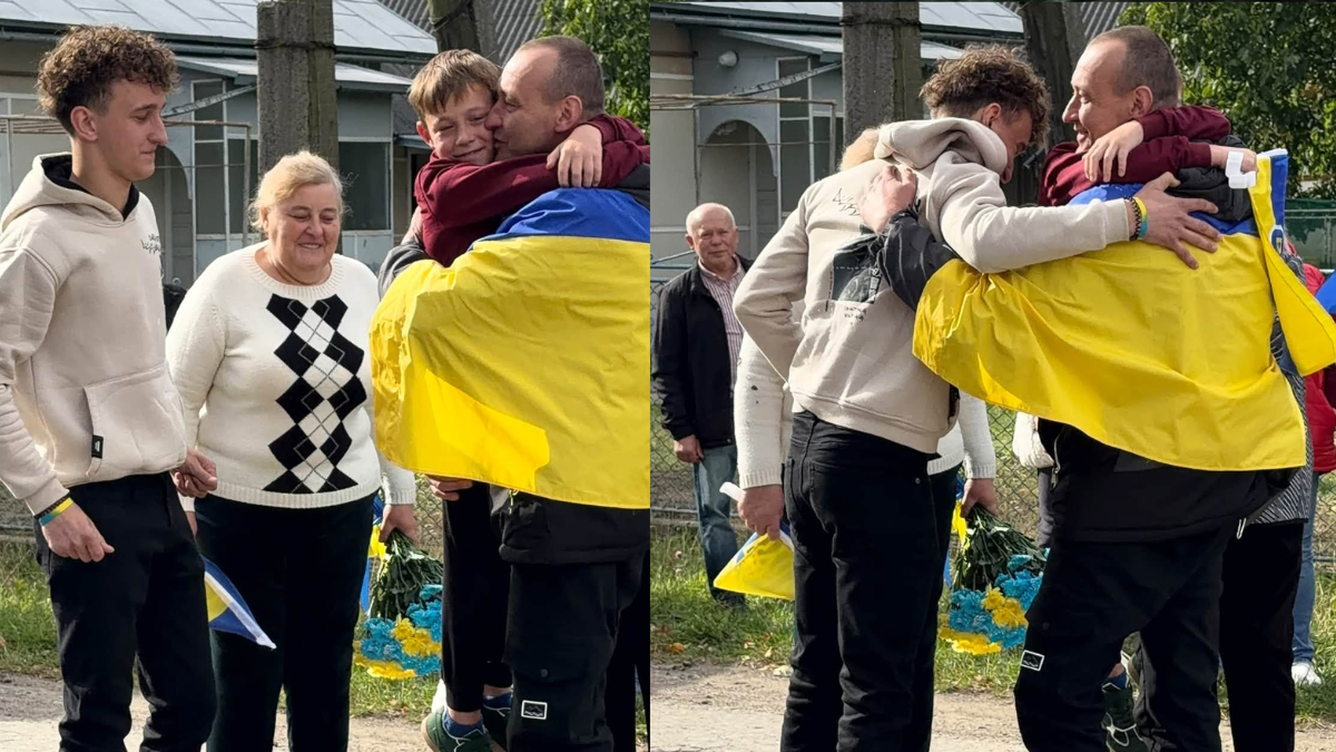 Зустріч звільненого з полону Михайла Нагорняка. Фото: виконувачка обовʼязків старости Ліснотарновицького старостинського округу Христина Йосипчук