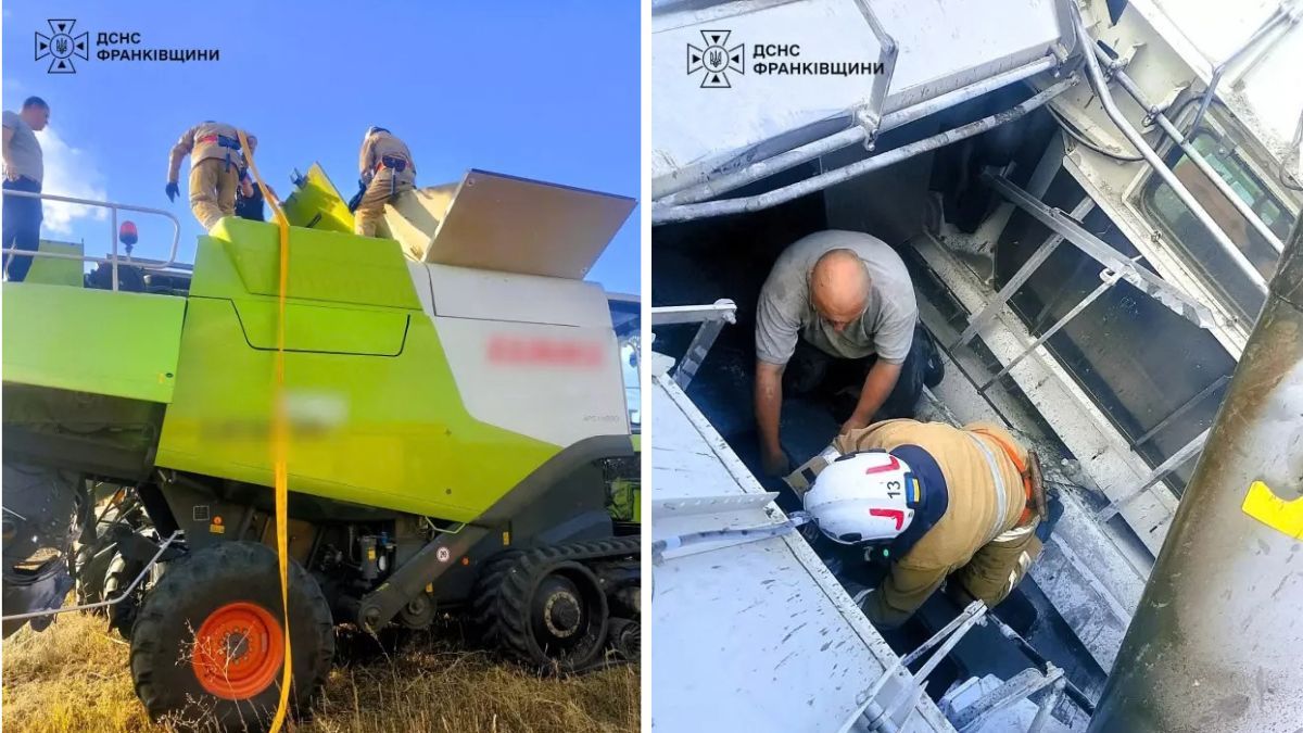 Пожежа в полі: на Коломийщині загорілося насіння соняшнику в комбайні