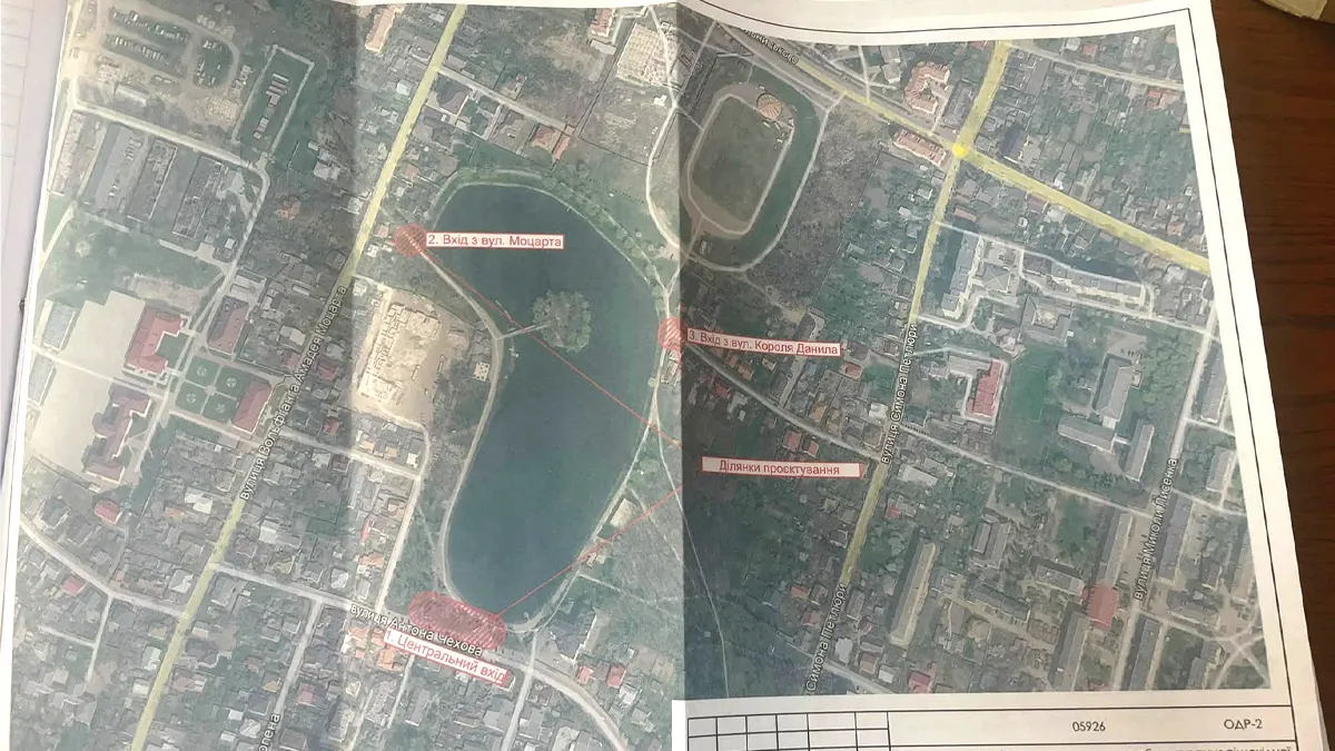 Пішохідній зоні бути: на озері ім.Руфа встановлюють дорожні знаки 2