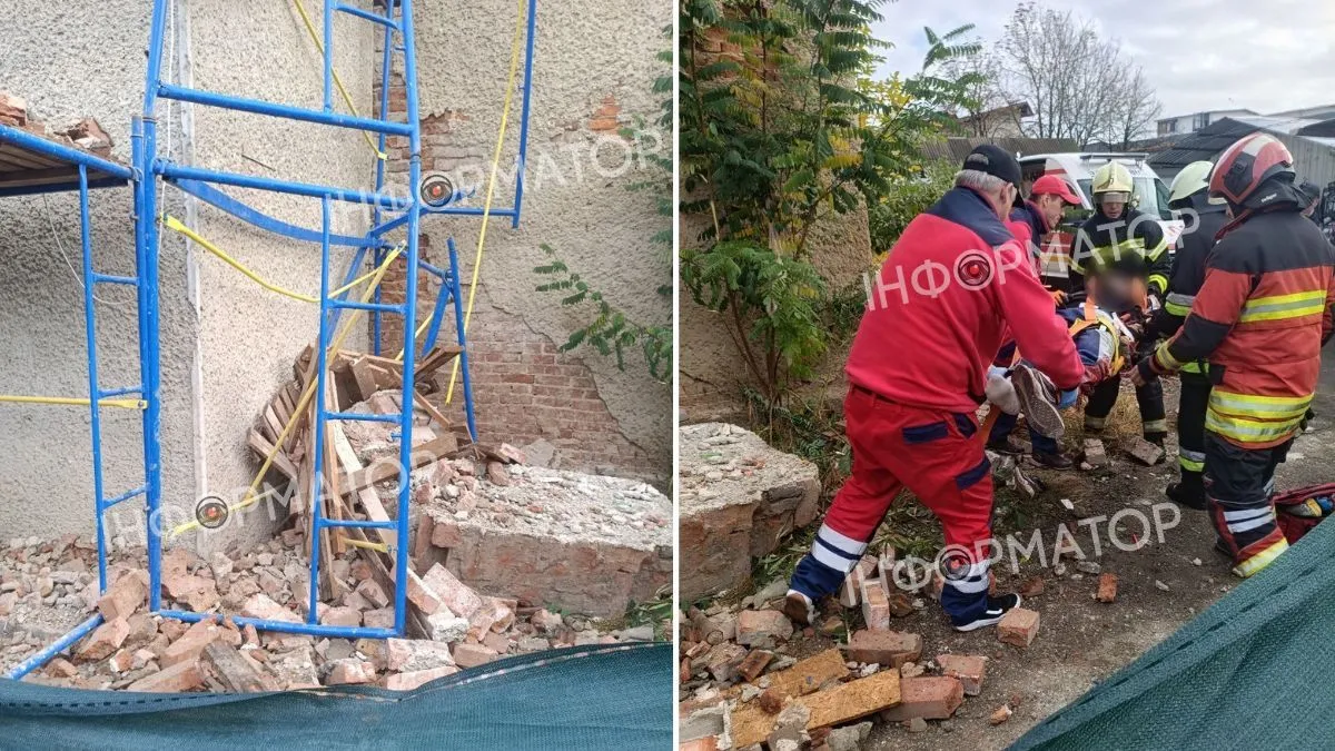 Внаслідок обвалу стіни будинку в Коломиї травмувалася людина