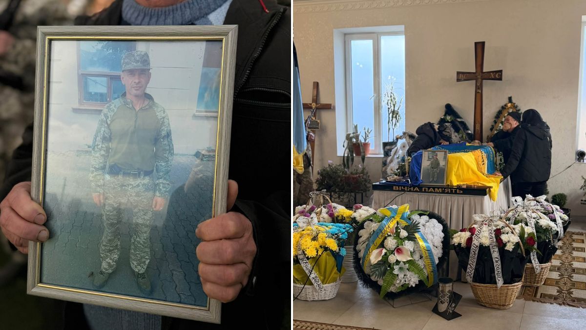 Похорон військовослужбовця з Надвірнянської громади Дмитра Цимбалюка