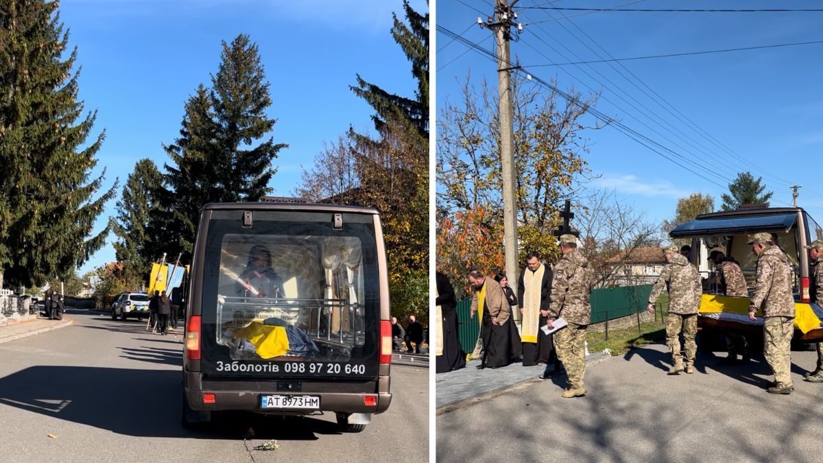 Матеївецька громада на щиті зустріла померлого захисника Василя Петрука