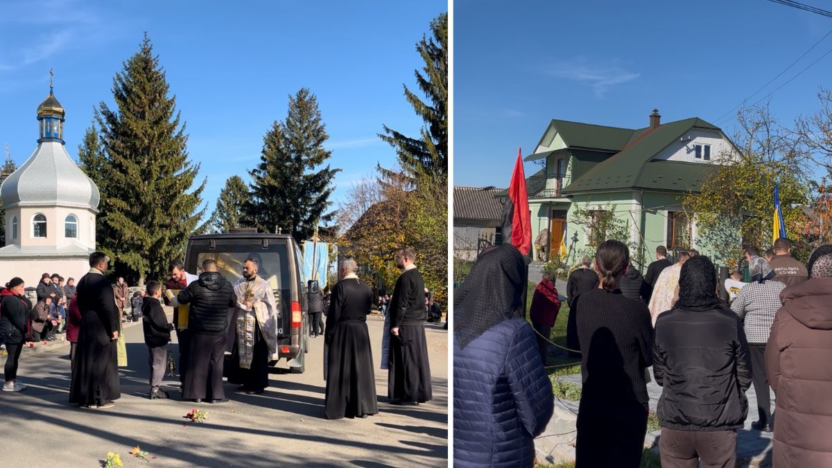 Матеївецька громада на щиті зустріла померлого захисника Василя Петрука 1