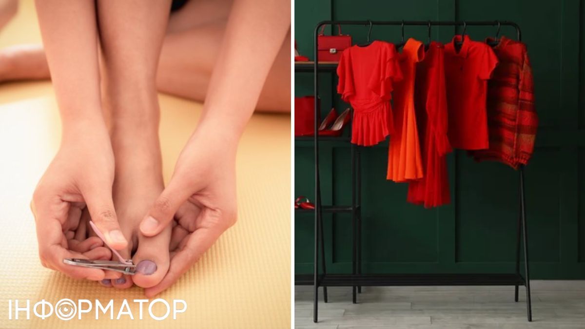 Красная одежда и ногти