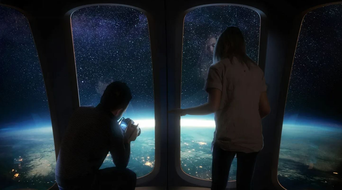 В космическом ресторане есть "настоящая туалет", известная как Космический спа-центр.