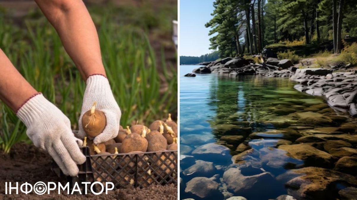 Озеро и картофель