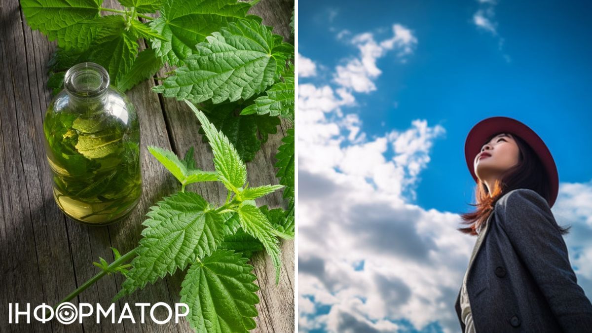 Кропива и девушка