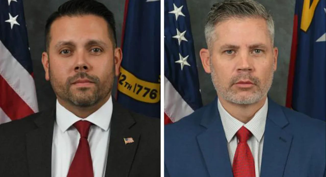 Двоє загиблих офіцерів - Сем Полоче (ліворуч) та Вільям Елліотт - були співробітниками Двоє загиблих офіцерів - Сем Полоче (ліворуч) та Вільям Елліотт - були співробітниками