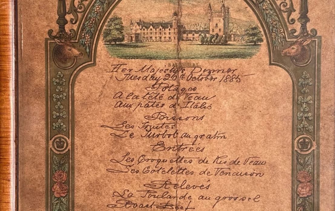 Меню за обеда королевы Виктории.