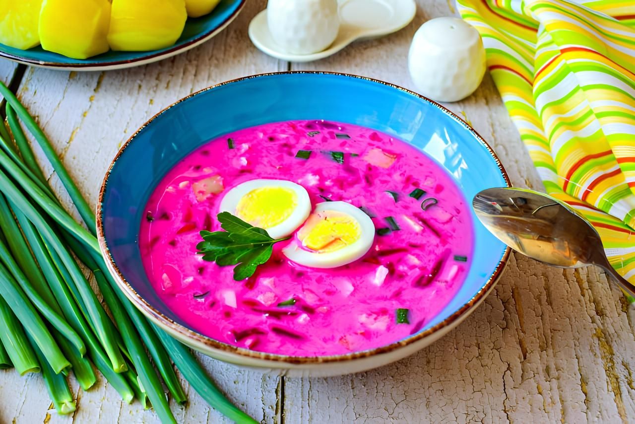 Холодник – идеальное освежающее сытное блюдо в жару. Холодник – идеальное освежающее сытное блюдо в жару.