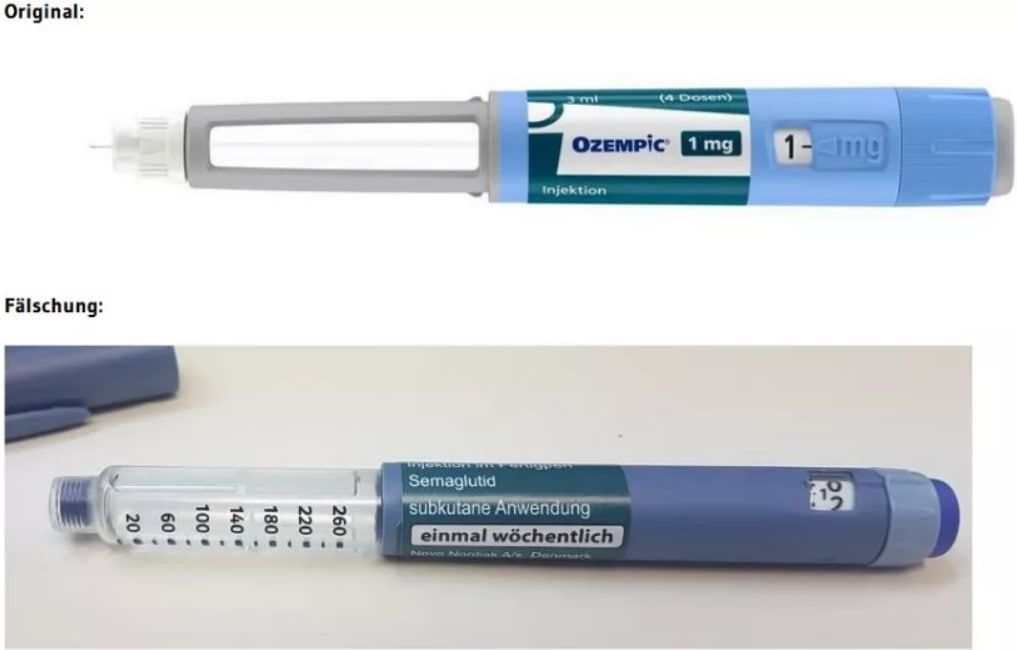 Вгорі - оригінальна ручка, внизу - підроблена. Вгорі - оригінальна ручка, внизу - підроблена.