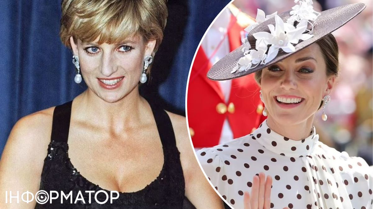 принцеса Уельська Кетрін також носила С-подібні сережки з діамантами, що раніше належали леді Ді.