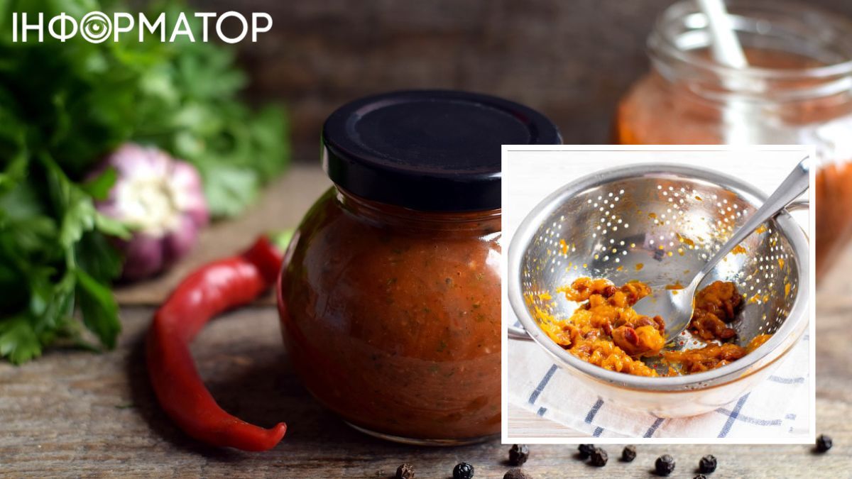 Цей рецепт простий і смачний, з помідорами, солодким перцем та яблуками! Консервуємо на зиму соуси: аджику, ткемалі, песто 1