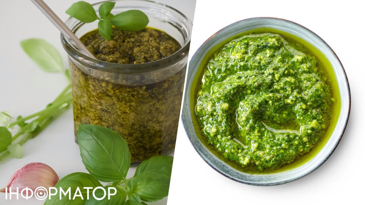 популярний холодний соус італійської кухні на основі оливкової олії, базиліку і сиру. Консервуємо на зиму соуси: аджику, ткемалі, песто 3