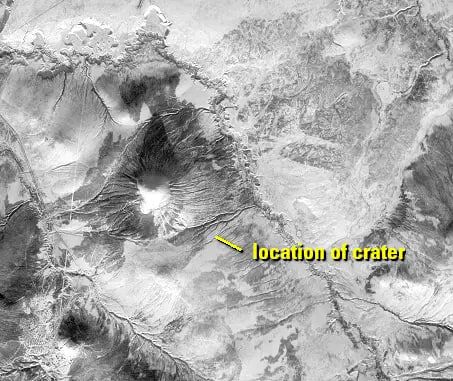 Рассекреченные спутниковые снимки 1965 показывают самые первые признаки образования дыры в Сибири Рассекреченные спутниковые снимки 1965 показывают самые первые признаки образования дыры в Сибири