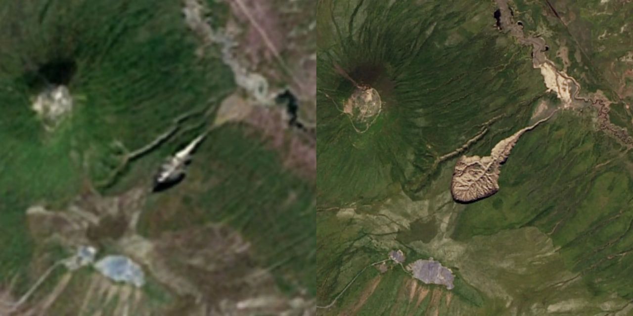 Спутниковые снимки 1999 и 2017 годов показывают, насколько вырос Батагайский мегапровал Спутниковые снимки 1999 и 2017 годов показывают, насколько вырос Батагайский мегапровал