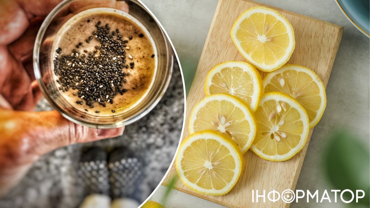 Есть бесхитростный вариант разделить и есть чиа и лимон - отдельно. Есть бесхитростный вариант разделить и есть чиа и лимон - отдельно.