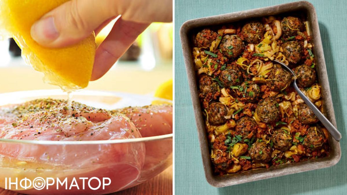 мають яскраві нотки цитрусової цибулі-порею, компенсовані хрускітом солоних пряних сухарів Фрикадельки з лимоном, спеціями й сухарями за східним рецептом 1