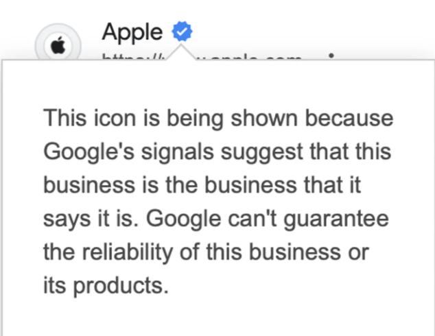 Google почав тестувати сині галочки Google почав тестувати сині галочки