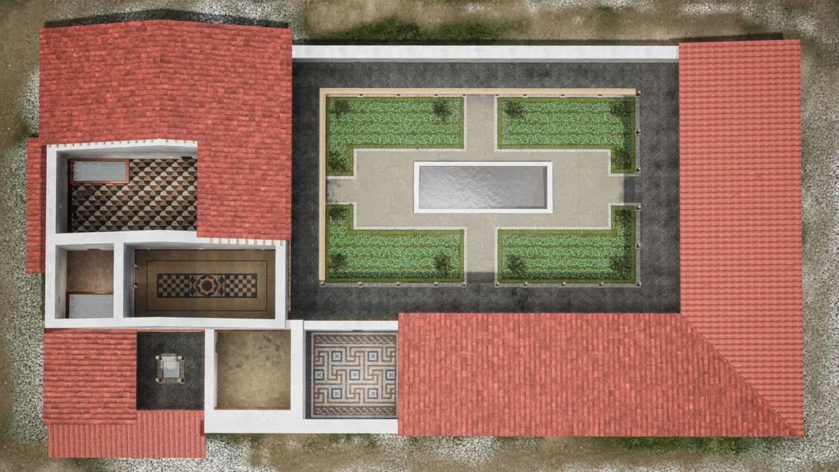 Цифрова реконструкція будинку, де, ймовірно, жив командир гарнізону Цифрова реконструкція будинку, де, ймовірно, жив командир гарнізону