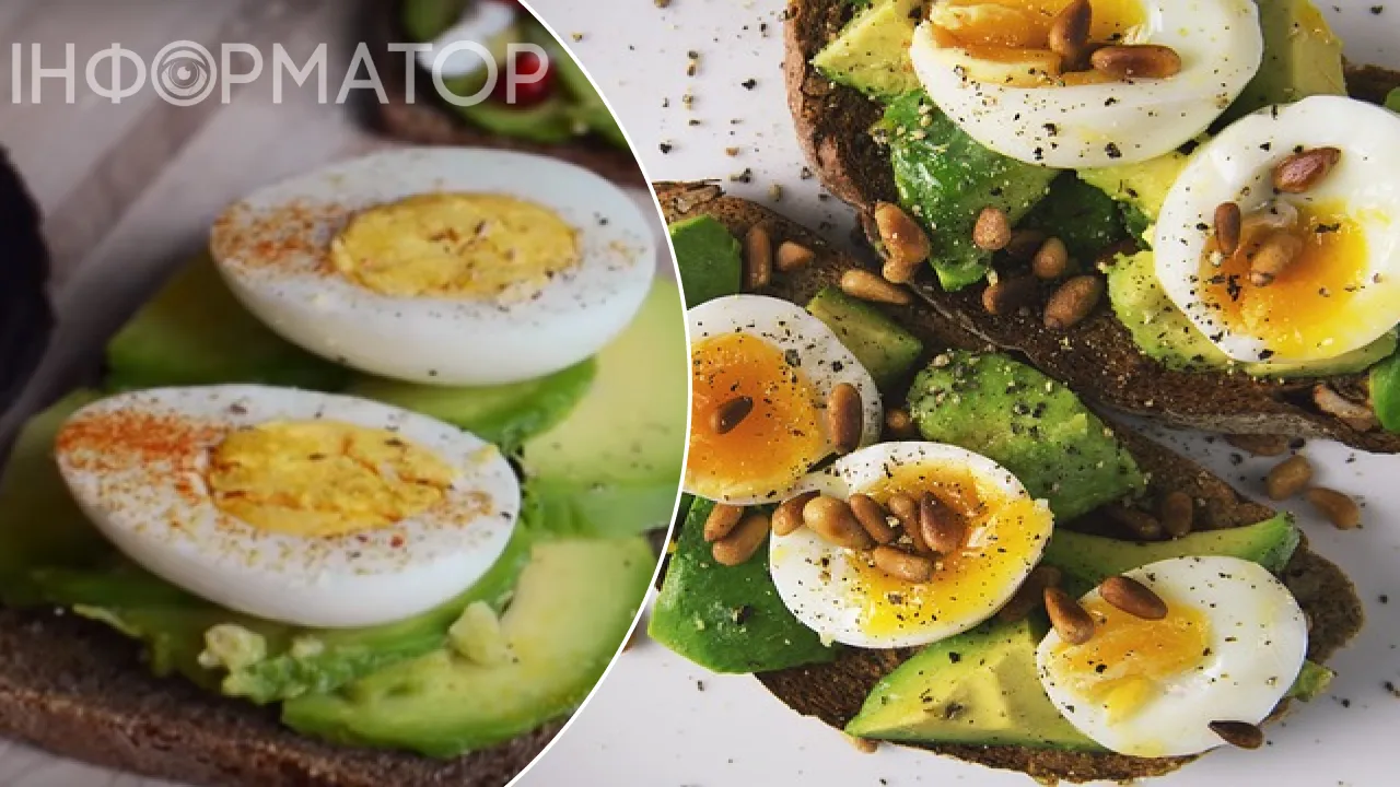 Простой рецепт полезного и вкусного завтрака: Тост с авокадо и отварным яйцом.