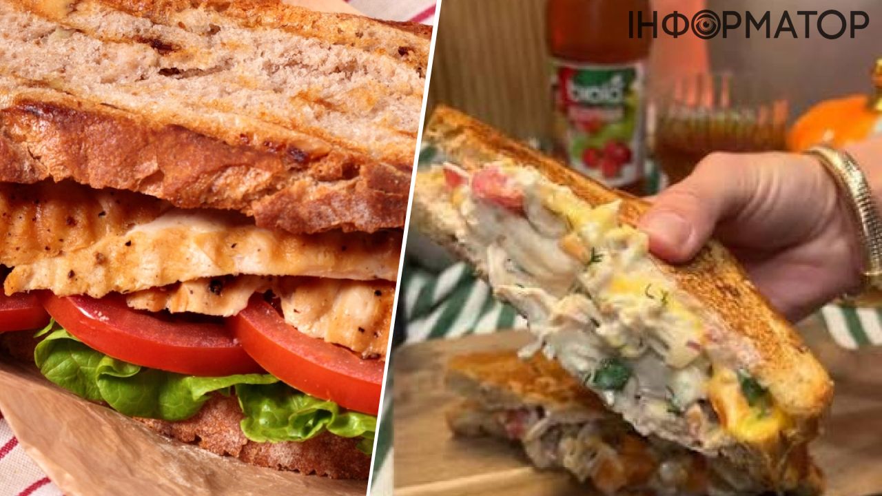 Сэндвич с курицей и сыром на гриле – домашний рецепт для вкусного завтрака.