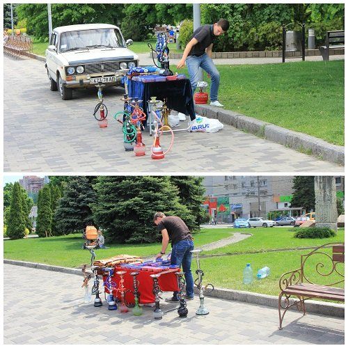 3 Кальяны коллаж