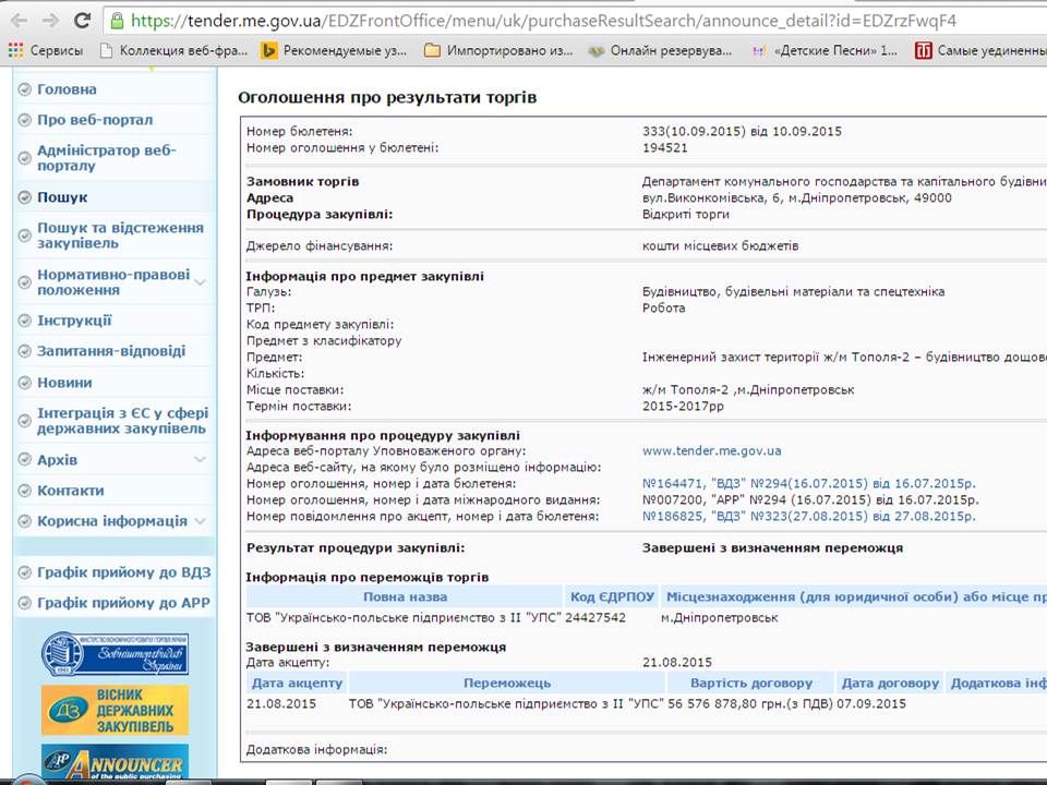 УПС Вестник результаты