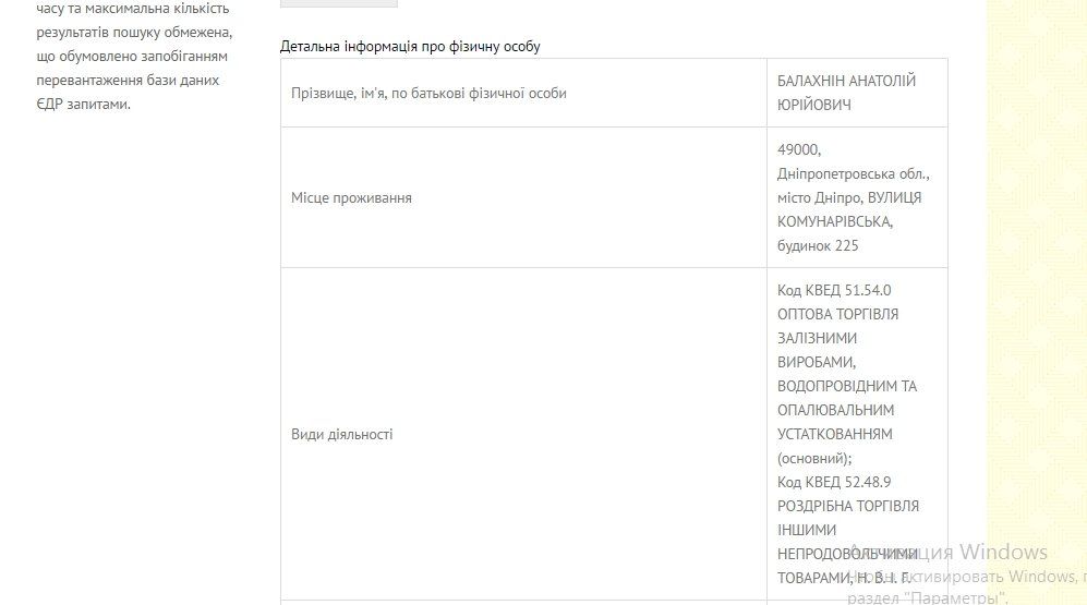 ЧП Анатолия Балахнина кандидата по 27 округу