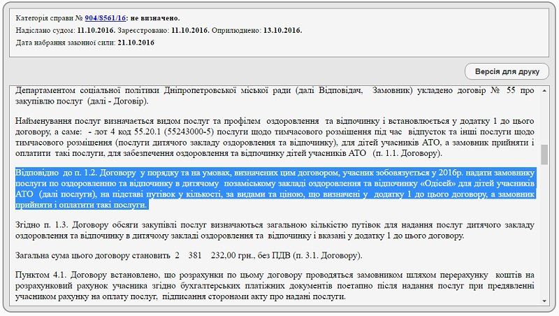 Дети отдохнули — взрослые судятся 1