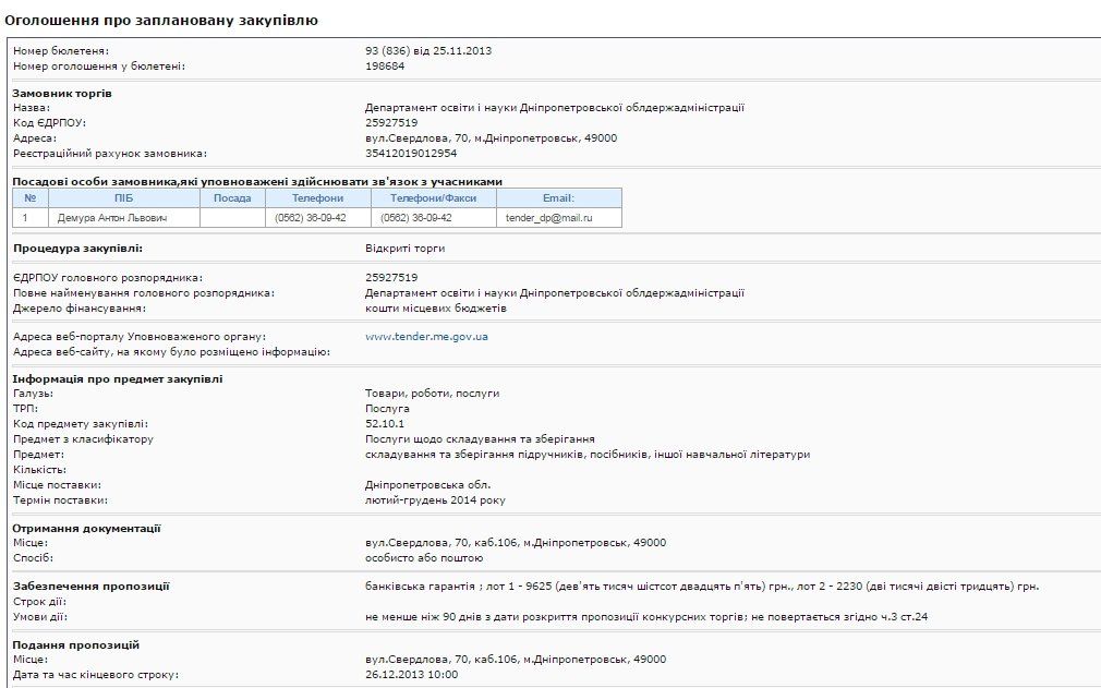 За что экс-директора департамента Днепропетровской ОГА держат под арестом? 1