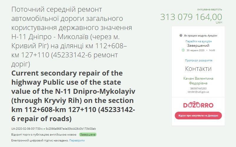 Чья фирма займется ремонтом трассы Днепр – Николаев за 275 миллионов гривен 1