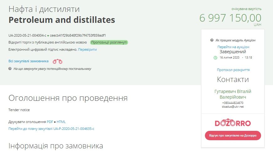 Чья фирма будет заправлять кортеж Зеленского за 12 миллионов гривен 2