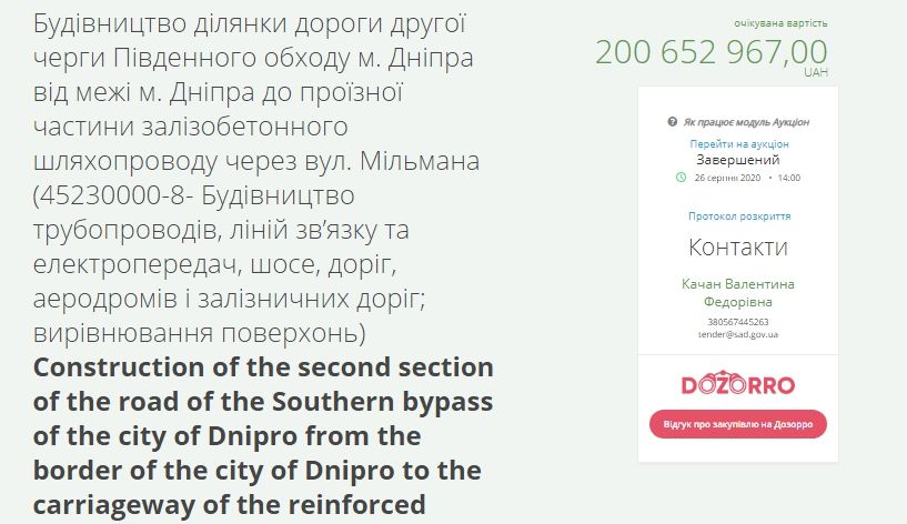 Сколько хотят потратить на достройку объездной Днепра в 2020 году, и кто этим займется 1
