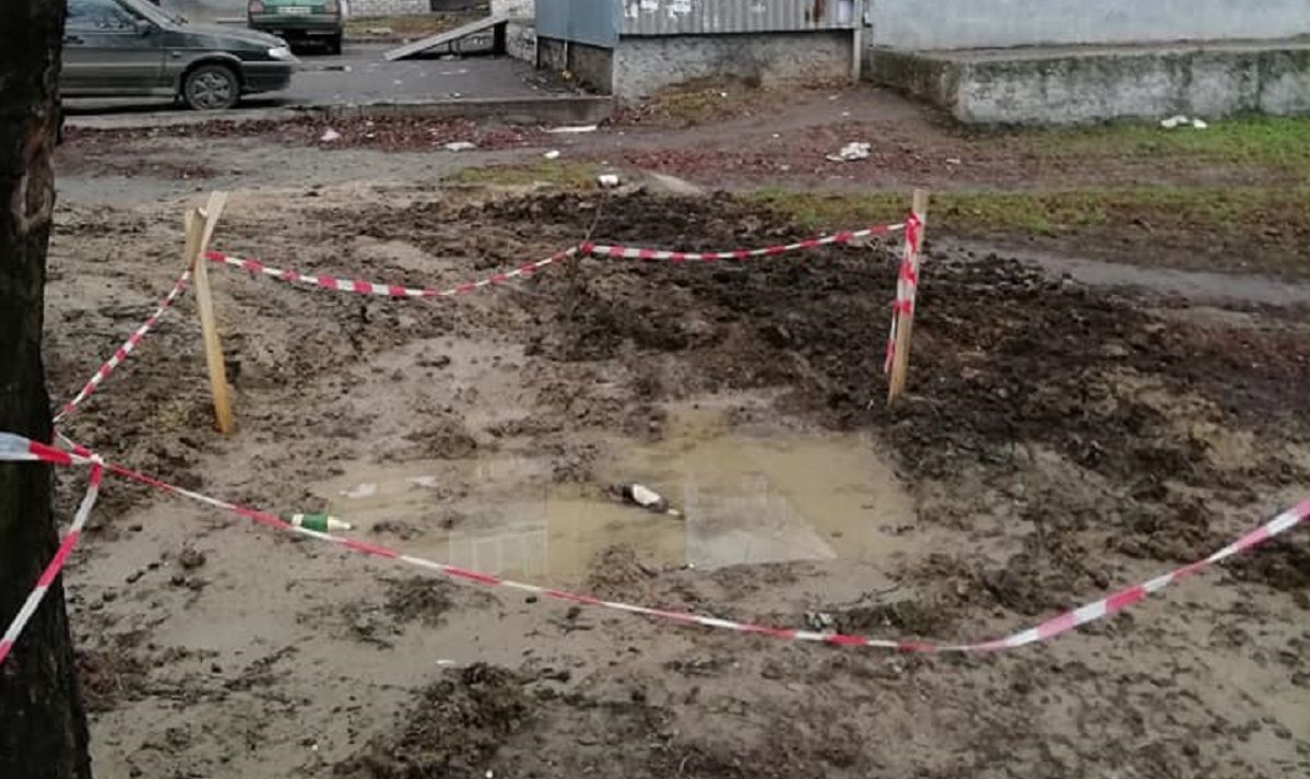 Состояние места раскопок по истечении двух недель после проведения ремонтных работ