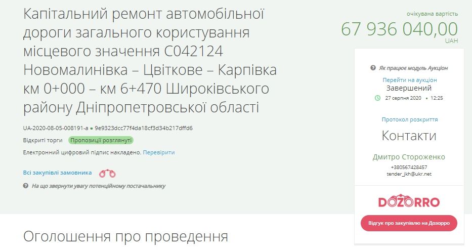 Как депутат от Оппоблока Гивель связан с возможным подрядчиком на ремонт дороги за 60 млн от ДнепрОГА 1