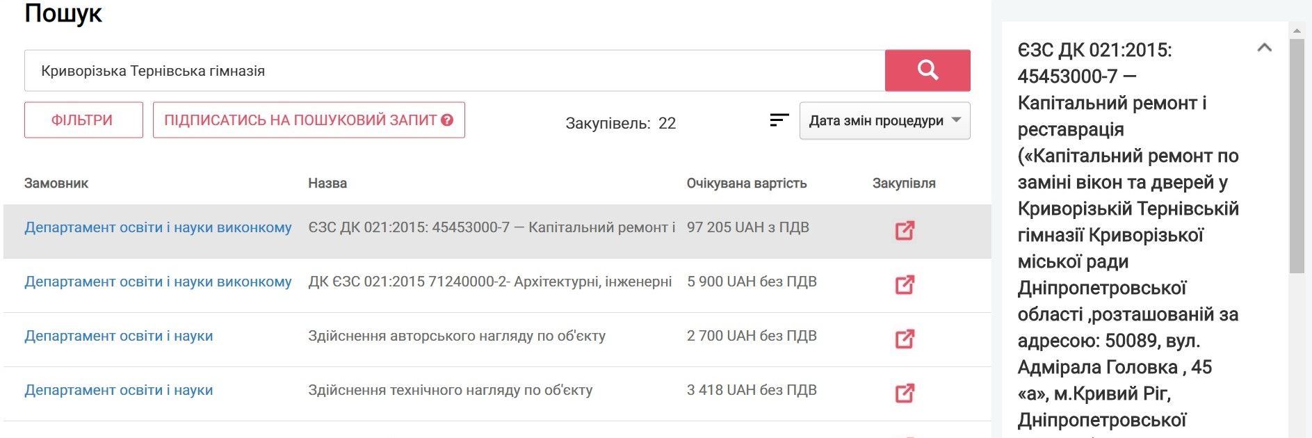 Модуль Дозорро позволяет увидеть закупки учебных заведений