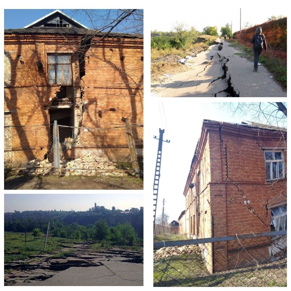 Так выглядит дорожное покрытие и строения в зоне обрушения. Фото сделано 16 марта 2019 года. Так выглядит дорожное покрытие и строения в зоне обрушения. Фото сделано 16 марта 2019 года.