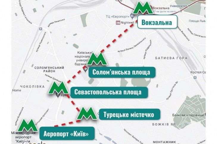 Схема метро Киева Схема метро Киева