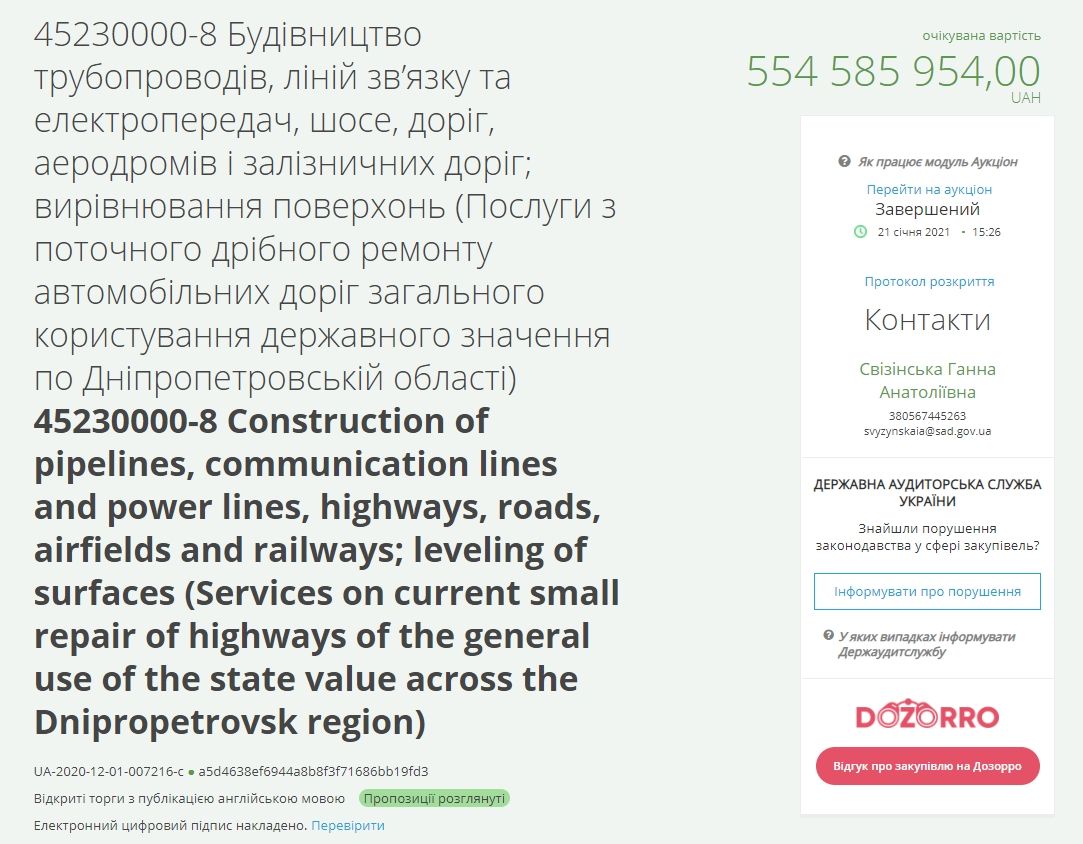 Чья фирма освоит 528 миллионов на ремонте дорог Днепропетровской области и что сделают 1