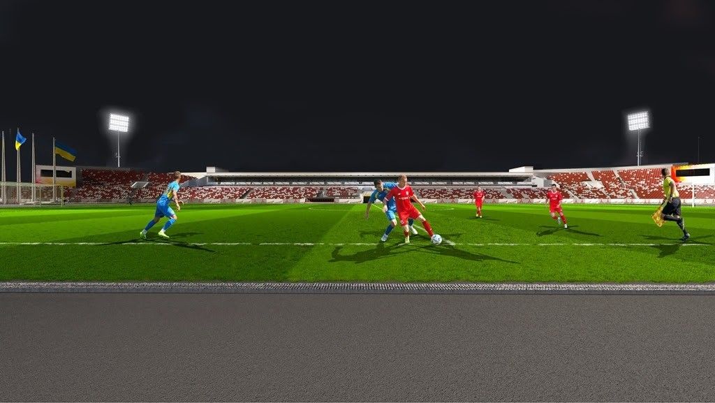 Футбольные матчи будут проходить на современном стадионе