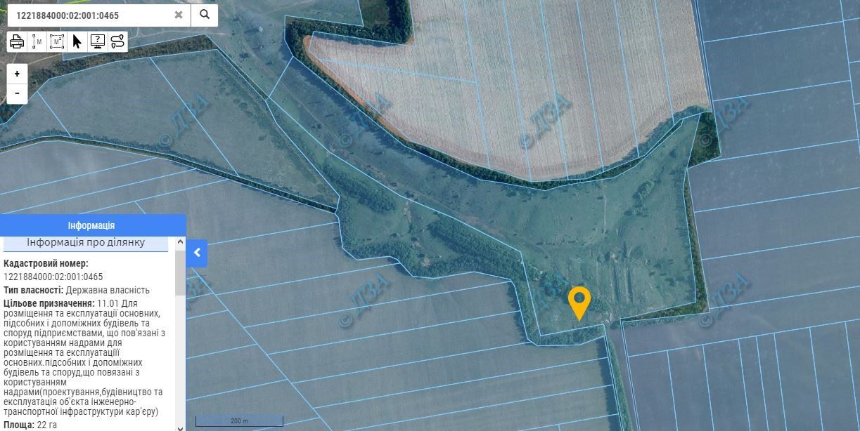 Участок на территории Лозоватского сельсовета